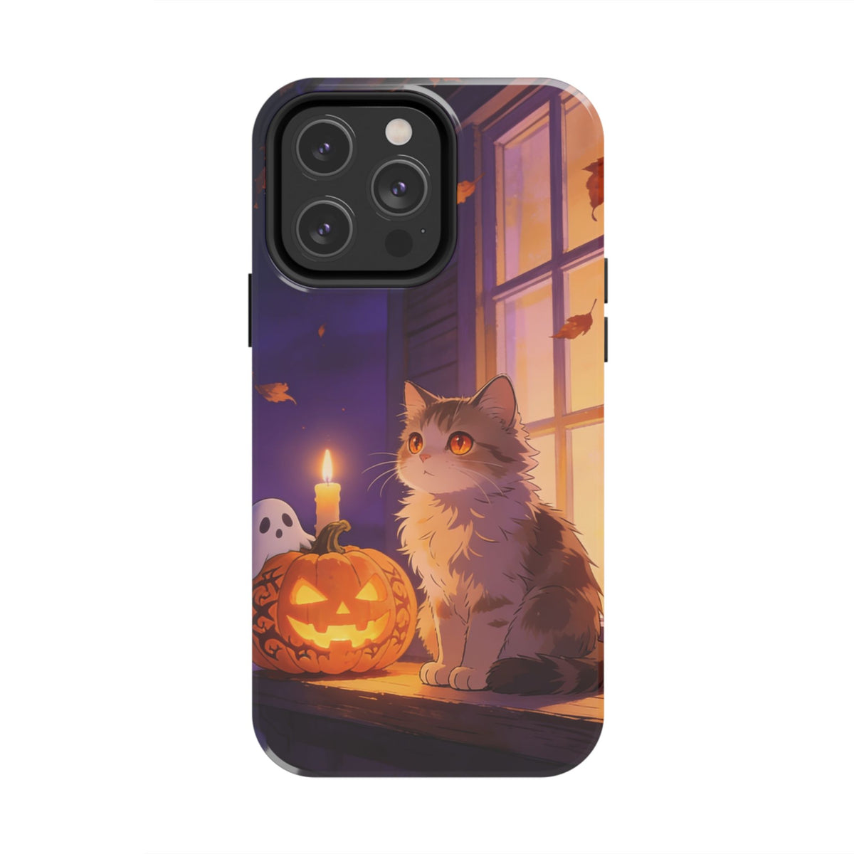 The Porch Watcher - Halloween Cat Tough Phone Case
