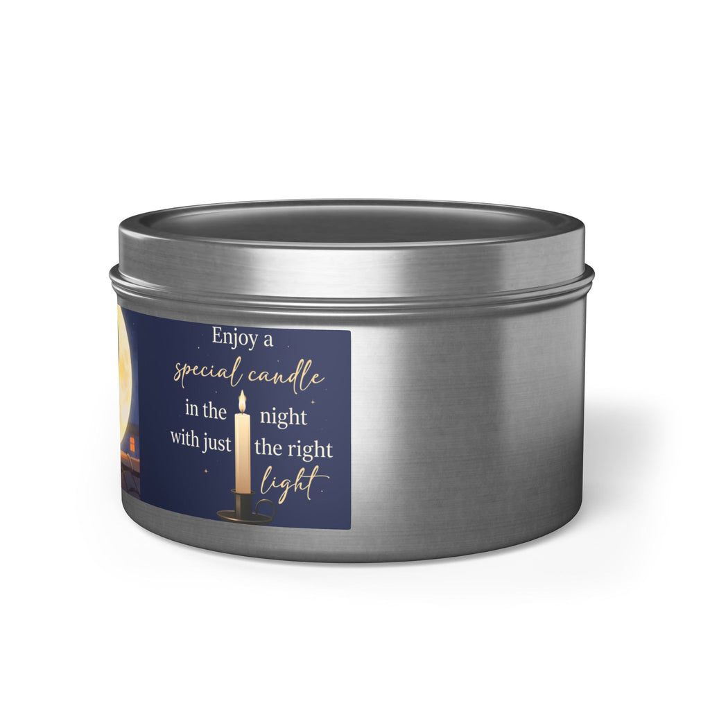Midnight at the Windowsill — Halloween Moonlit Pumpkin Tin Candle