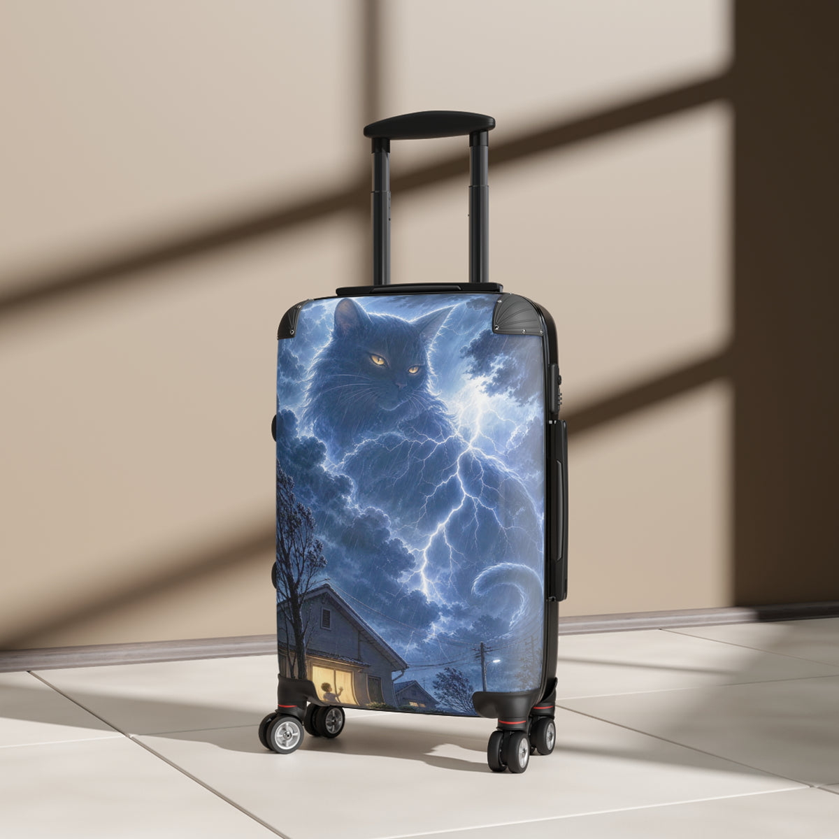 Storm Watcher on the Go — Lightning Cat Suitcase, S M L