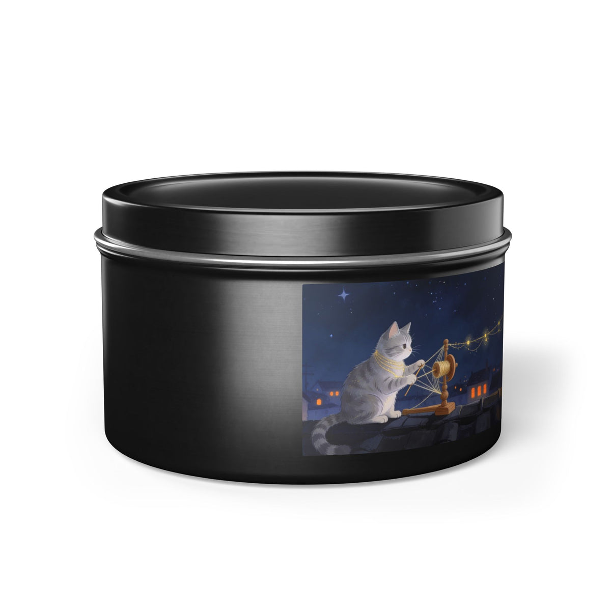 Midnight at the Windowsill — Halloween Moonlit Pumpkin Tin Candle