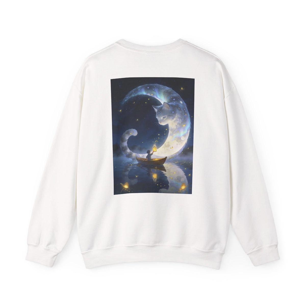 The Moon Keeps Watch — Moon Guardian Celestial Crewneck Sweatshirt