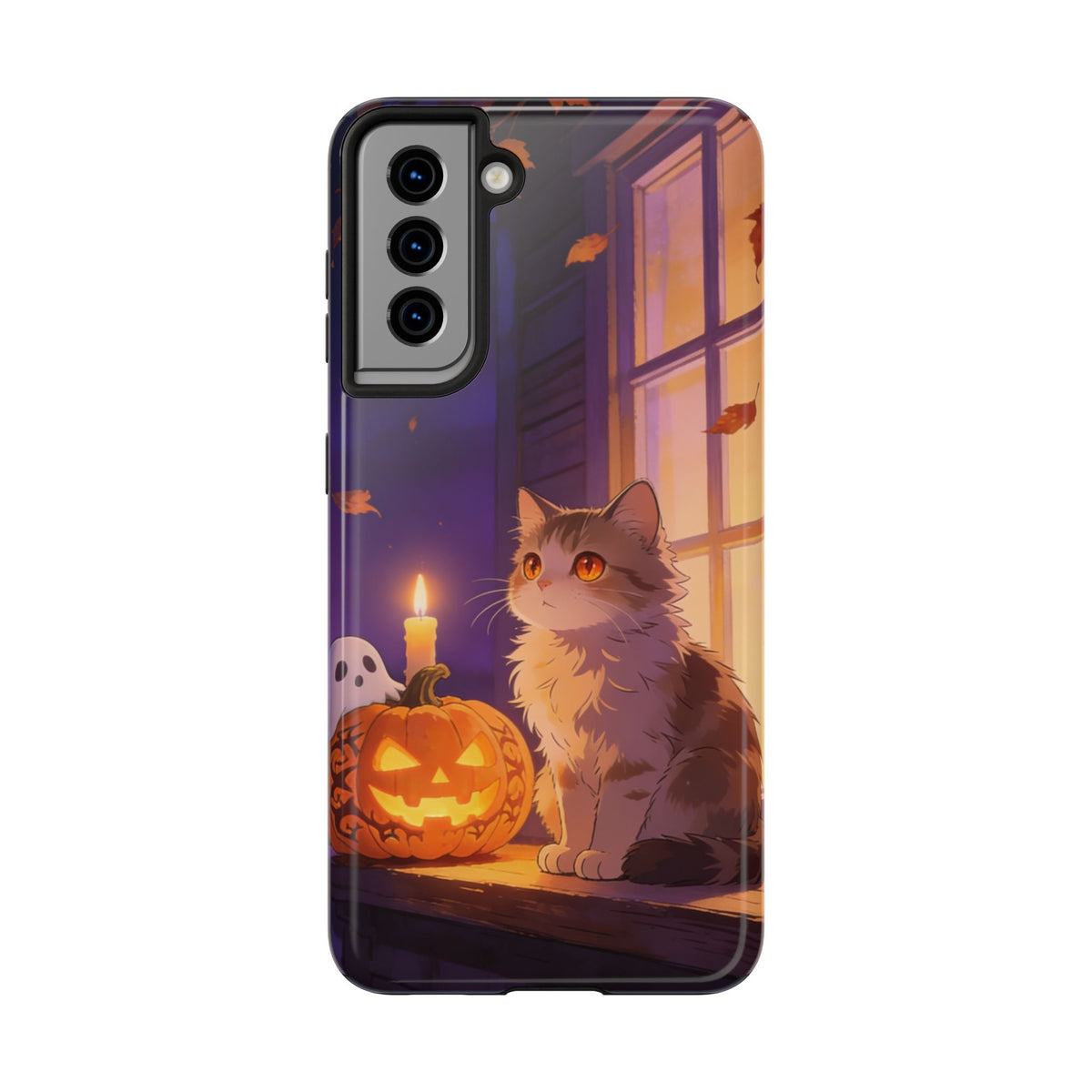 The Porch Watcher - Halloween Cat Tough Phone Case