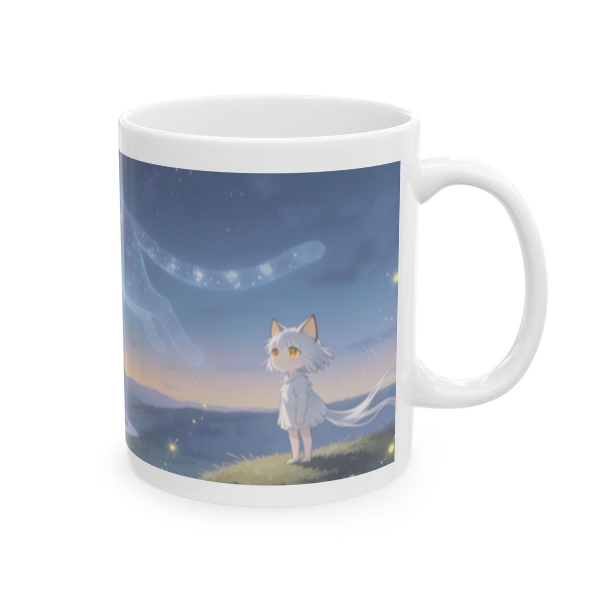 The Watcher in the Stars — Celestial Cat Ceramic Mug, 11 or 15 oz