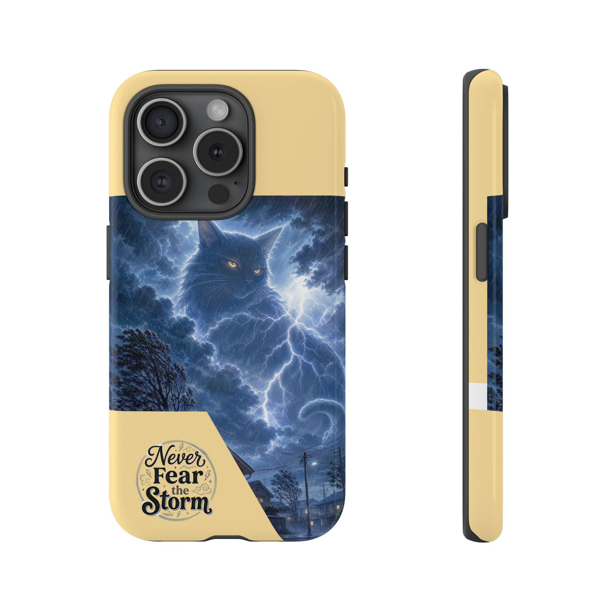 Never Fear the Storm — Lightning Cat iPhone Case