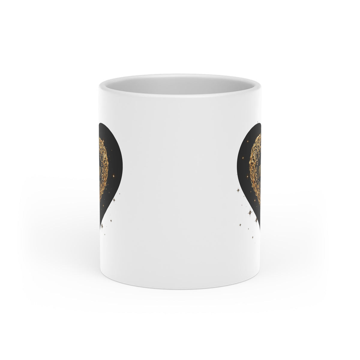 Heart of Gold — Elegant Foil Heart Ceramic Mug