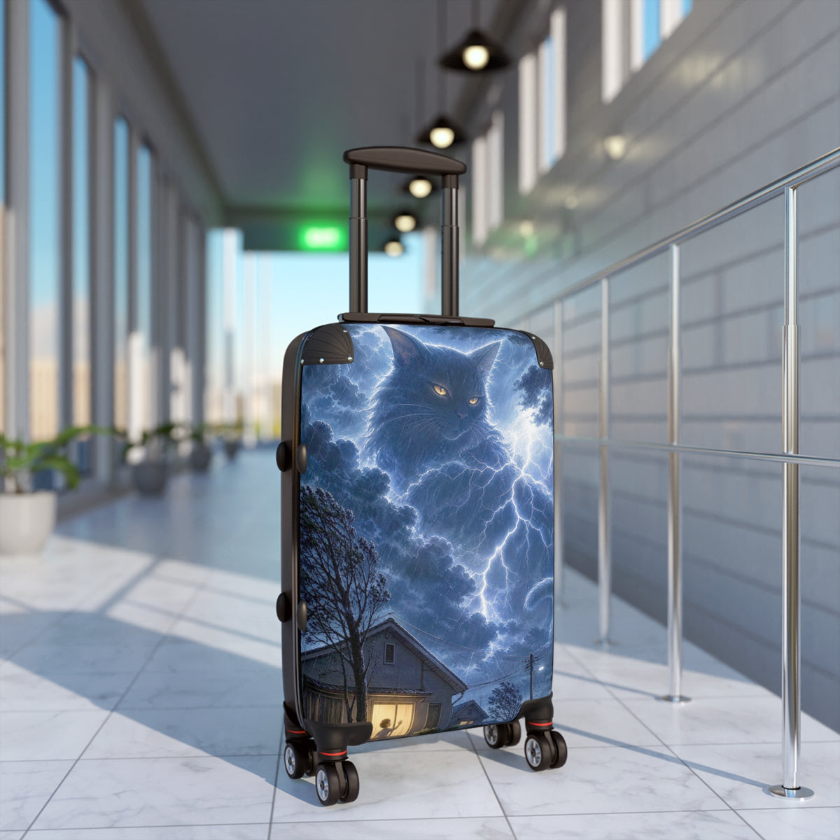 Storm Watcher on the Go — Lightning Cat Suitcase, S M L