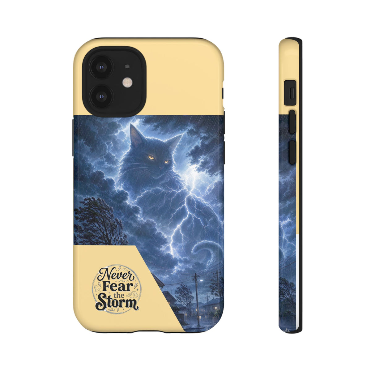 Never Fear the Storm — Lightning Cat iPhone Case