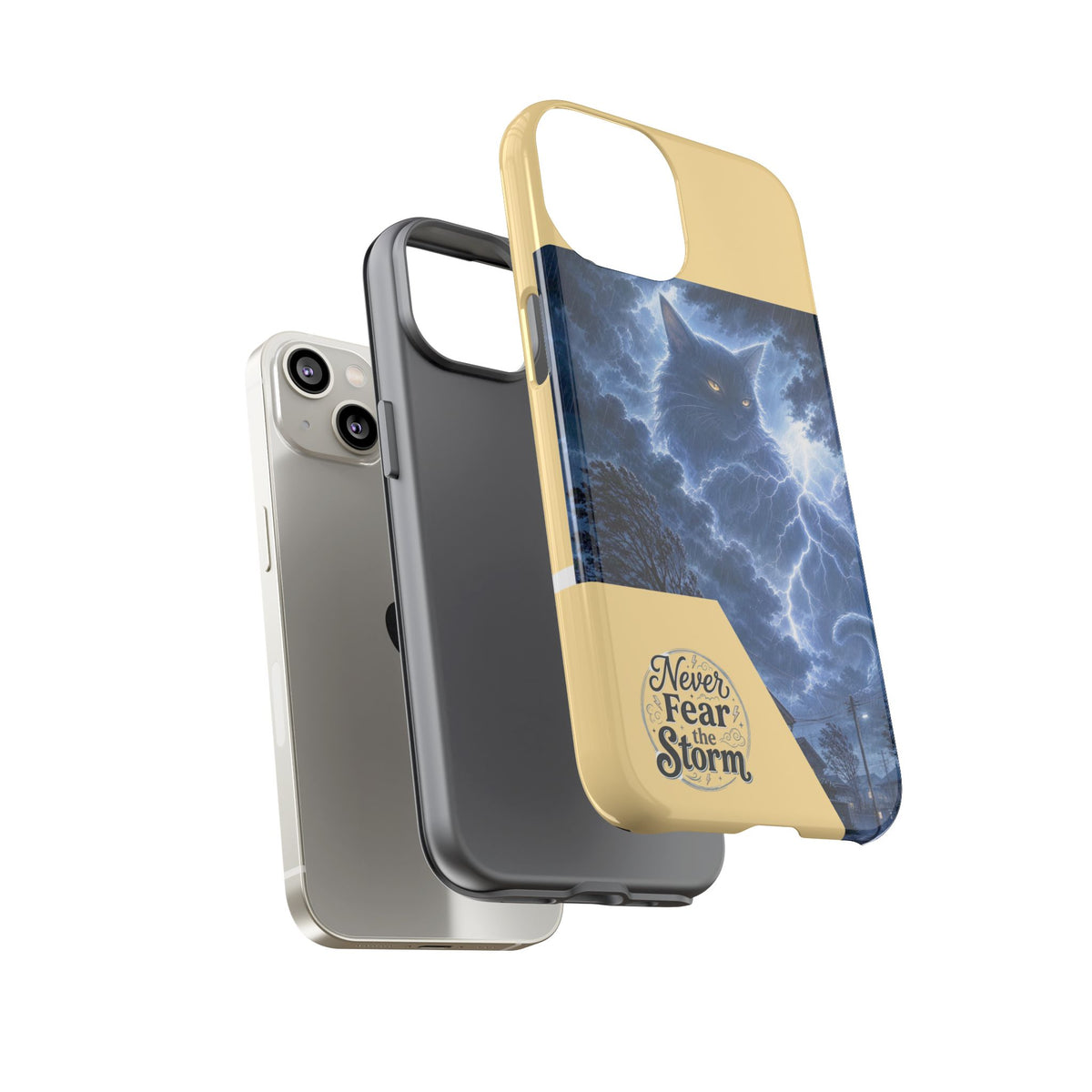 Never Fear the Storm — Lightning Cat iPhone Case