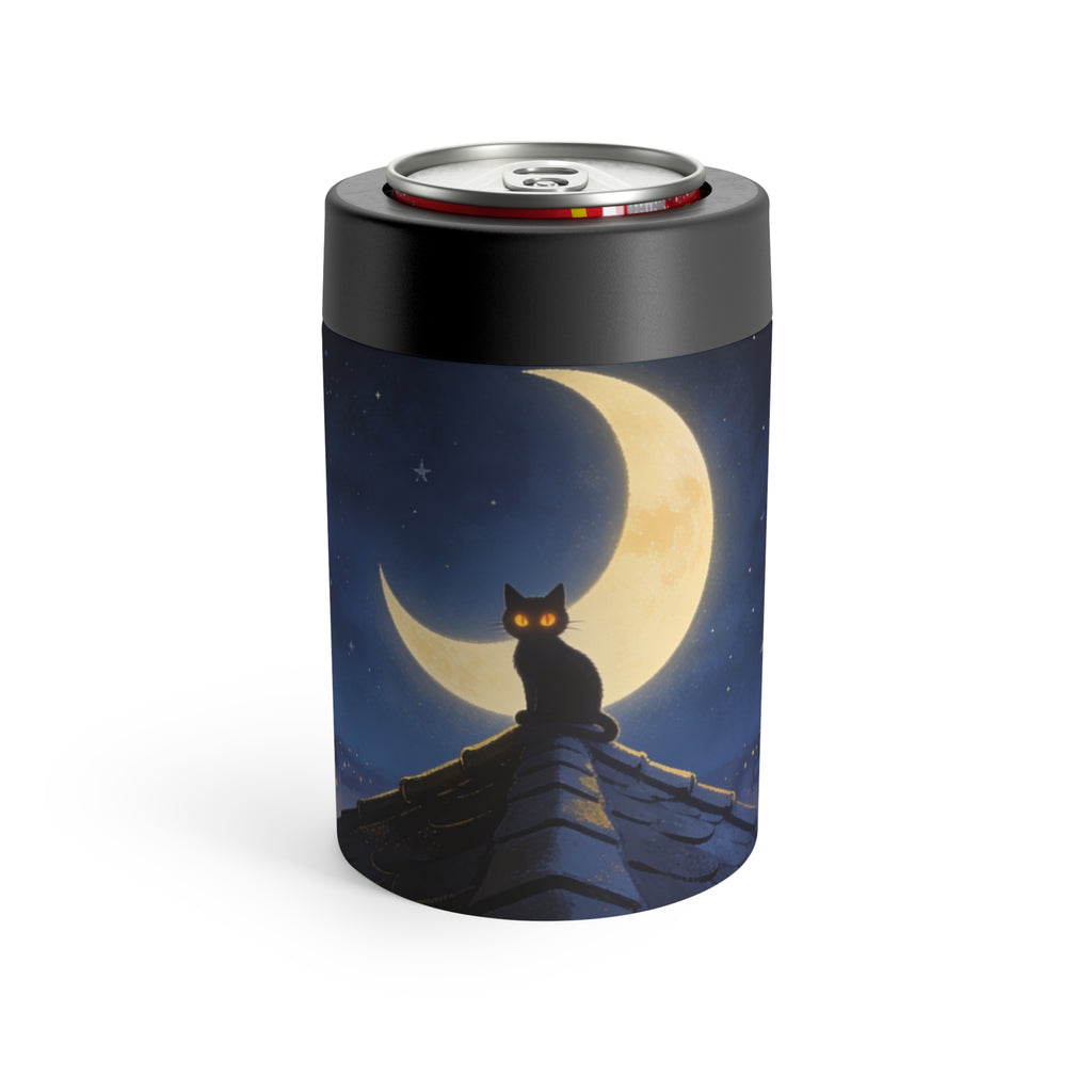 Held Under Starlight — Cat & Moon 12oz Can Holder