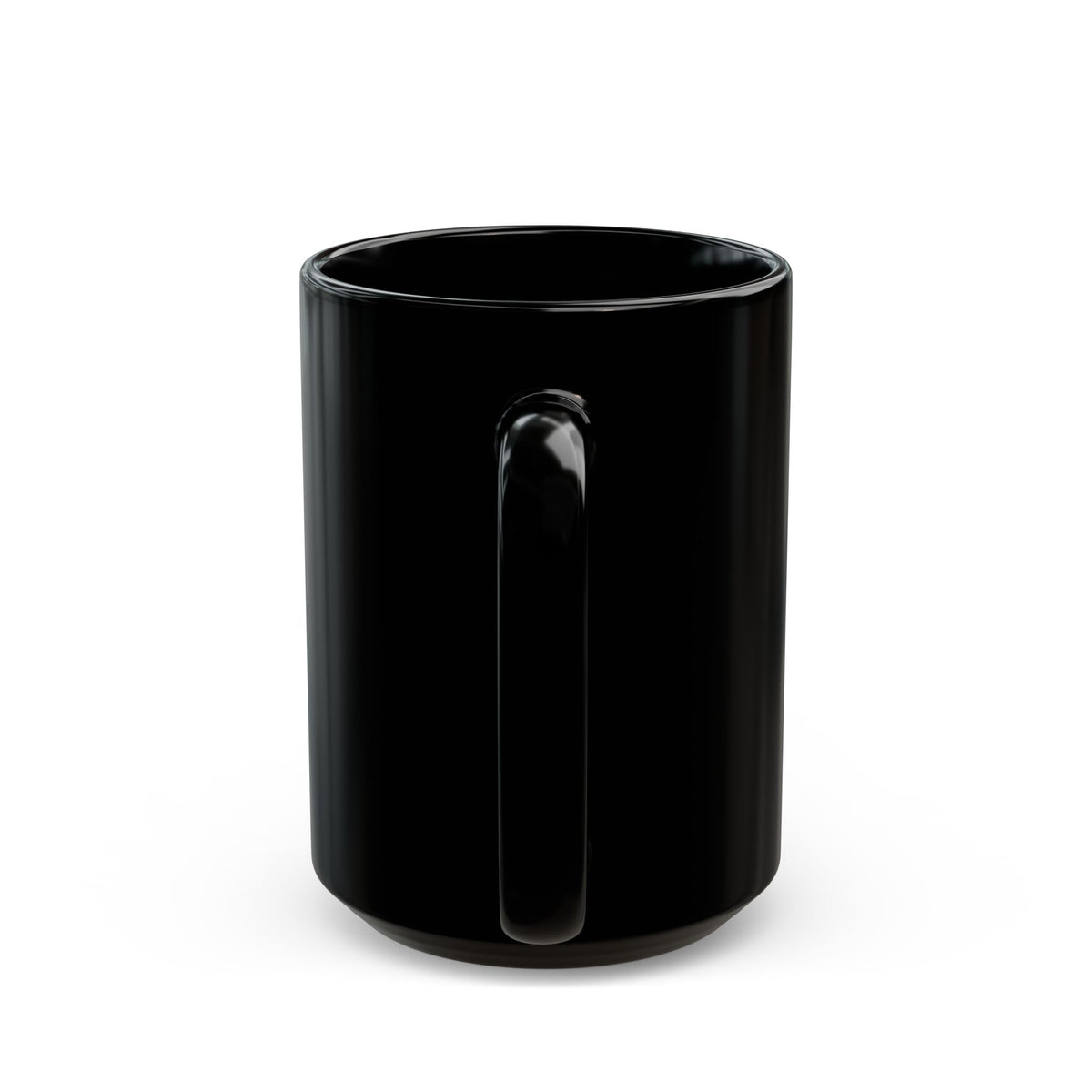 Whispers by Candlelight — Mystical Cat Black Ceramic Mug, 11 or 15 oz