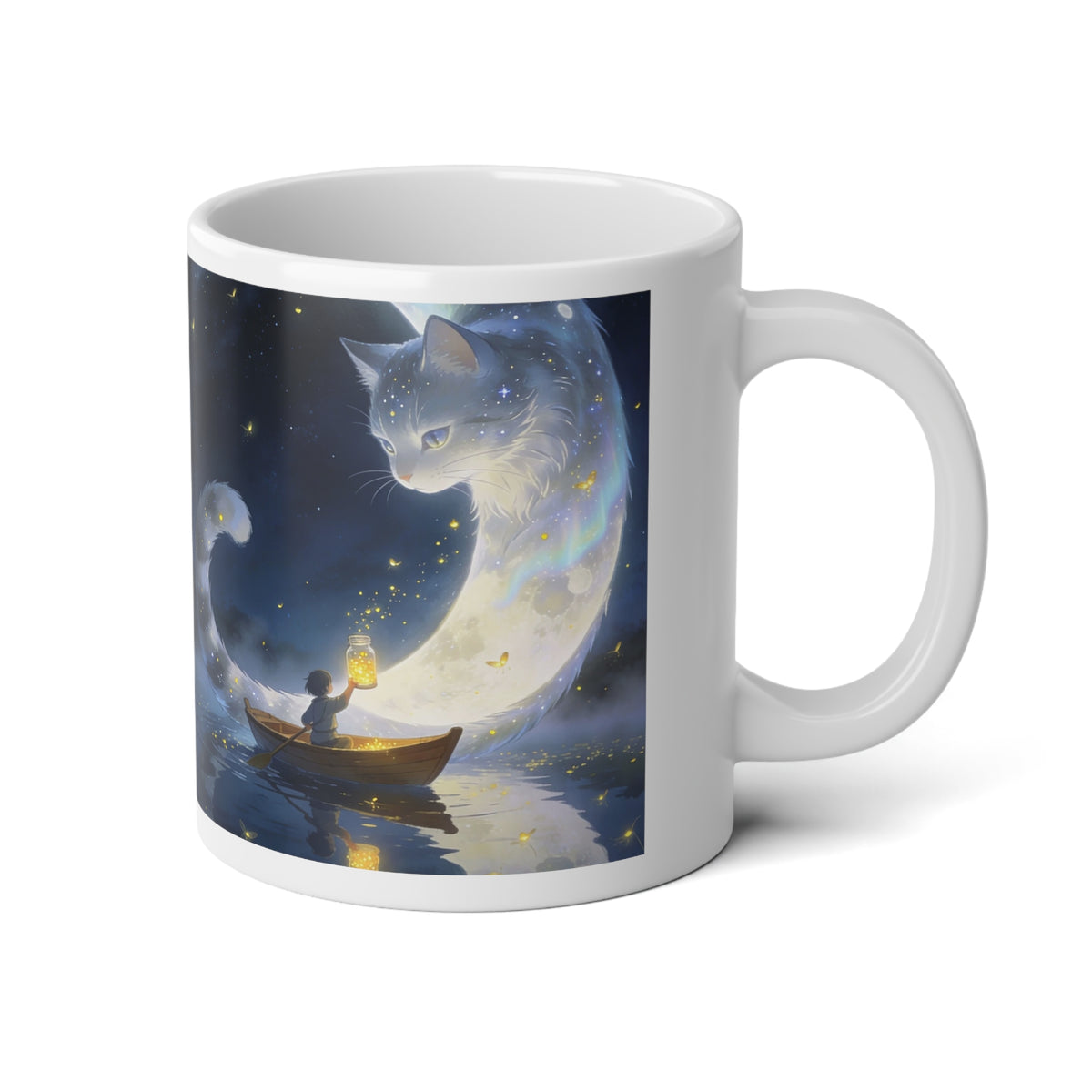 The Moon Keeps Watch — Moon Guardian Jumbo Coffee Mug, 20oz