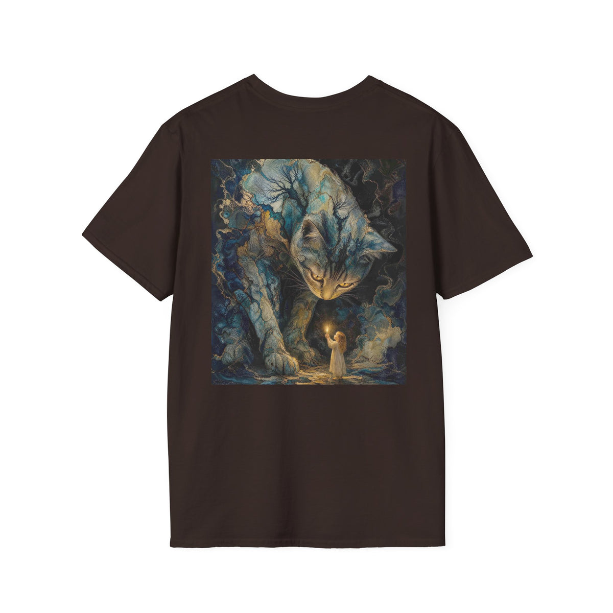 The Ink Guardian Brushstroke Cat T-Shirt