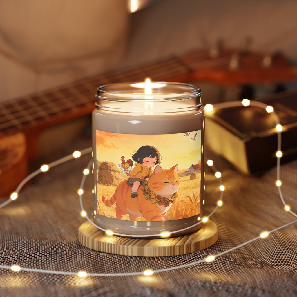 Wheat Field Watch — Thanksgiving Guardian Candle, Harvest Cat Soy Wax 9oz
