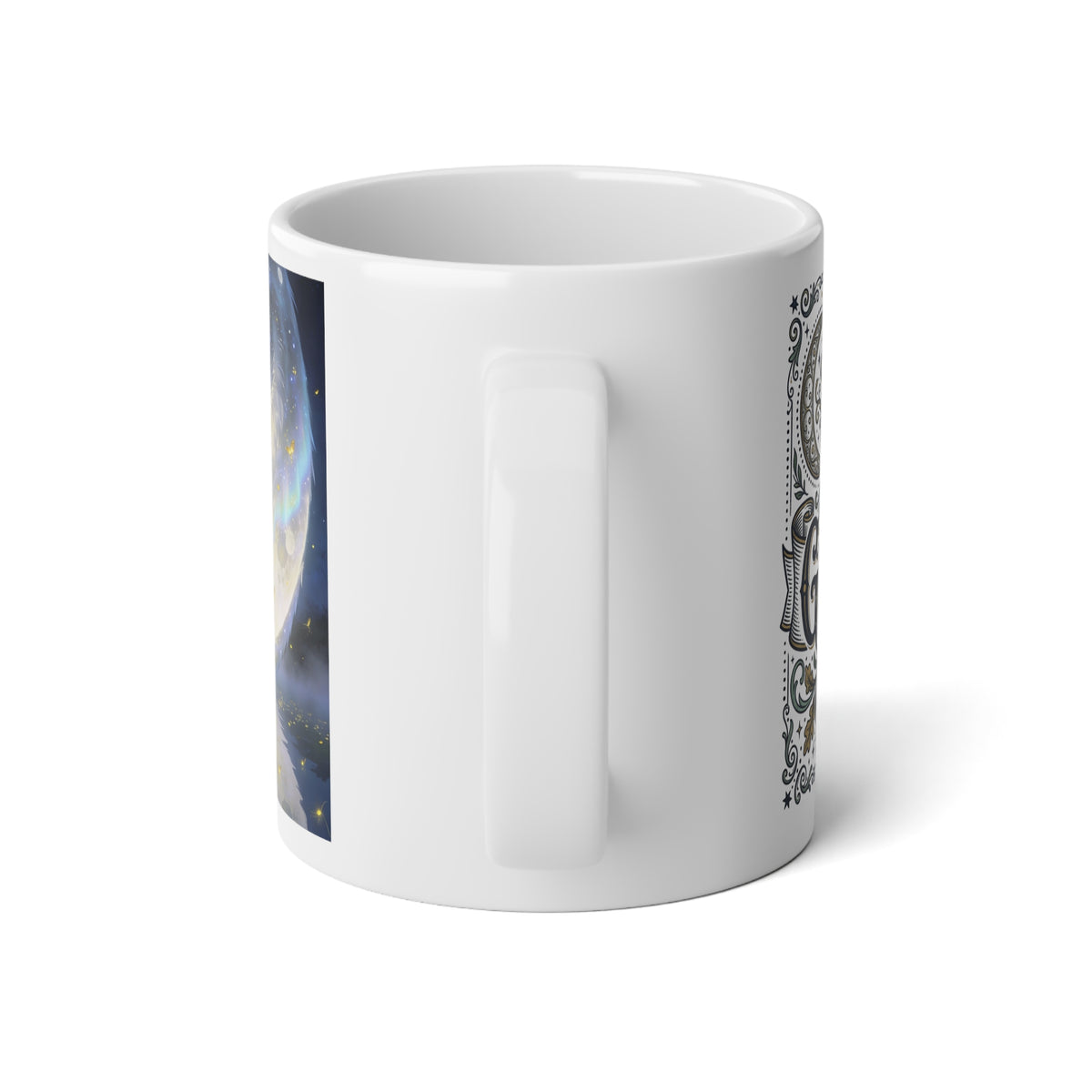 The Moon Keeps Watch — Moon Guardian Jumbo Coffee Mug, 20oz