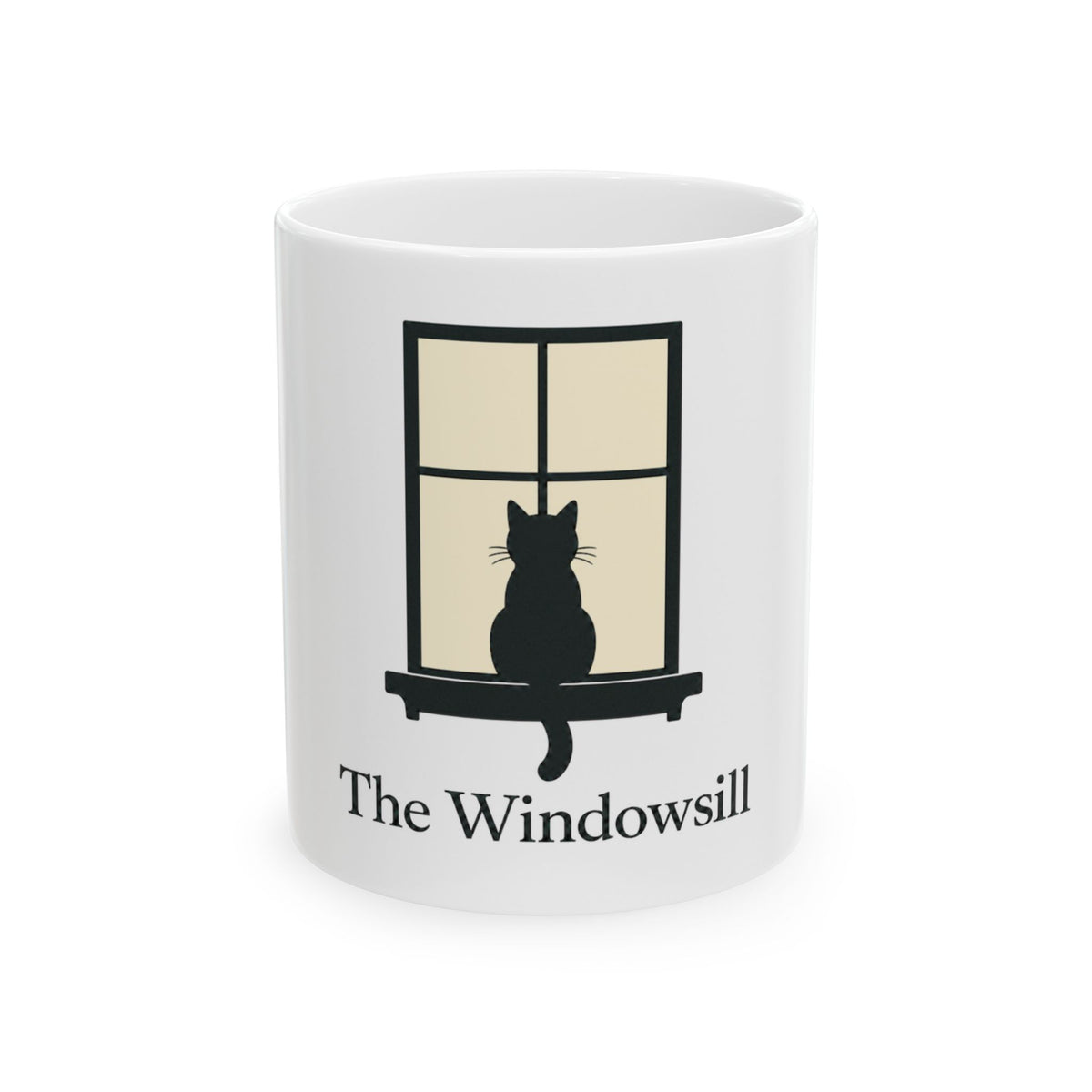 The Windowsill Cat — Signature Ceramic Mug, 11 or 15 oz