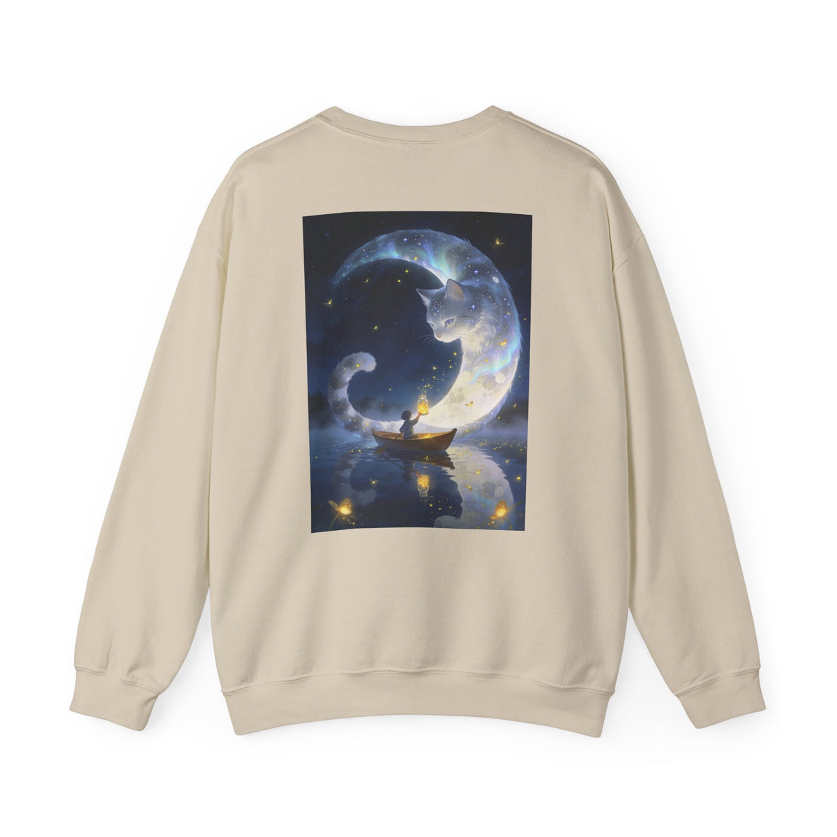 The Moon Keeps Watch — Moon Guardian Celestial Crewneck Sweatshirt