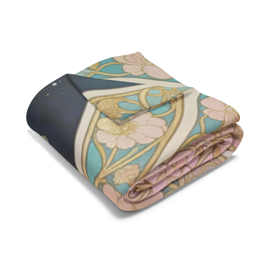 The Lantern Cat & Rooftop Boy - Fleece Blanket