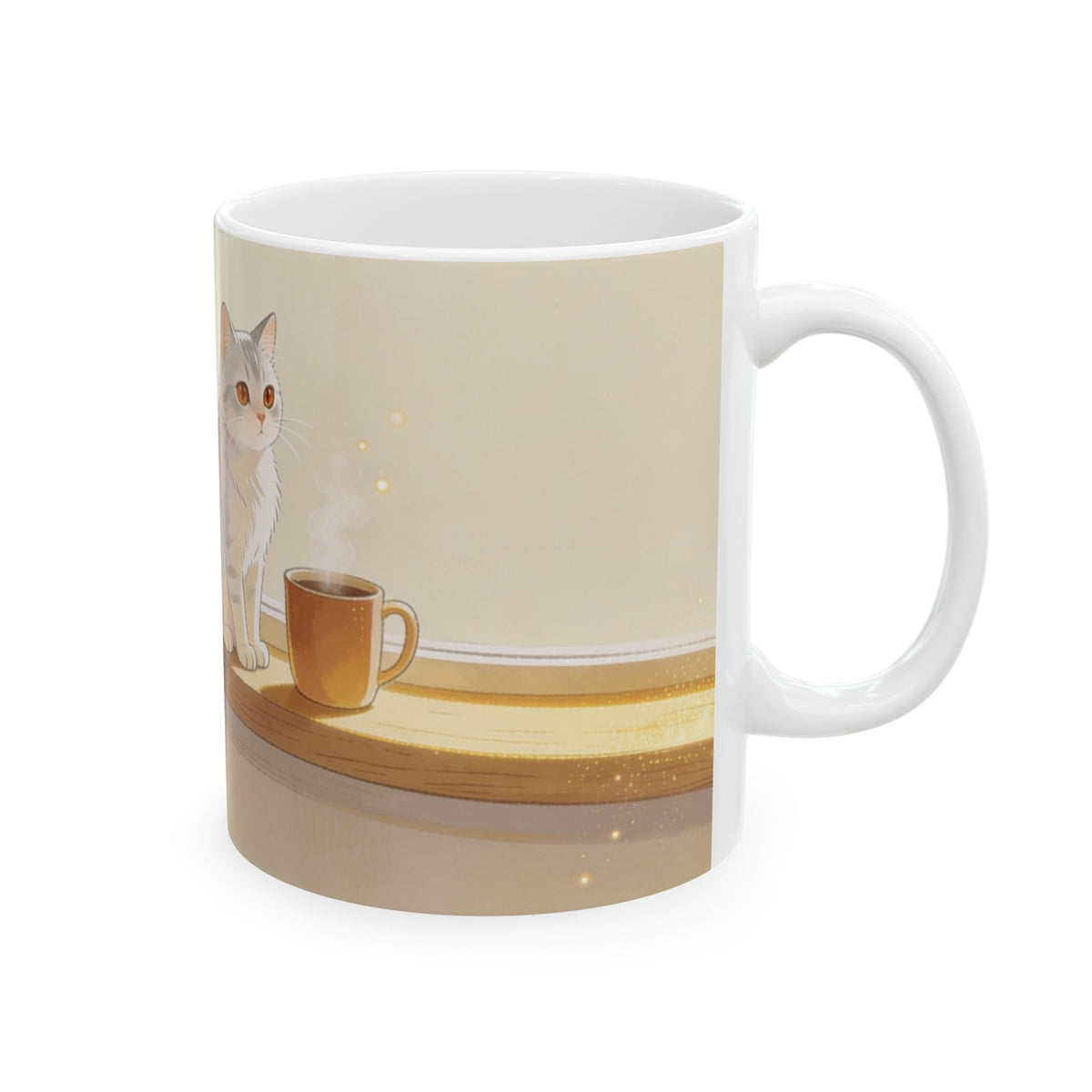 Morning Watch — Morning Sill Cat Ceramic Mug, 11 or 15 oz