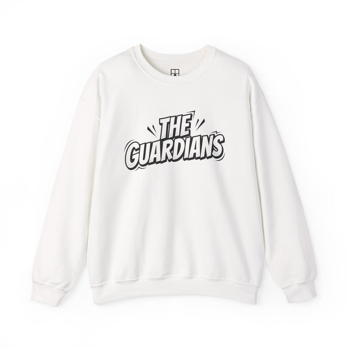 Two Watchers at the Moon — Guardians Cat & Child Crewneck Sweatshirt