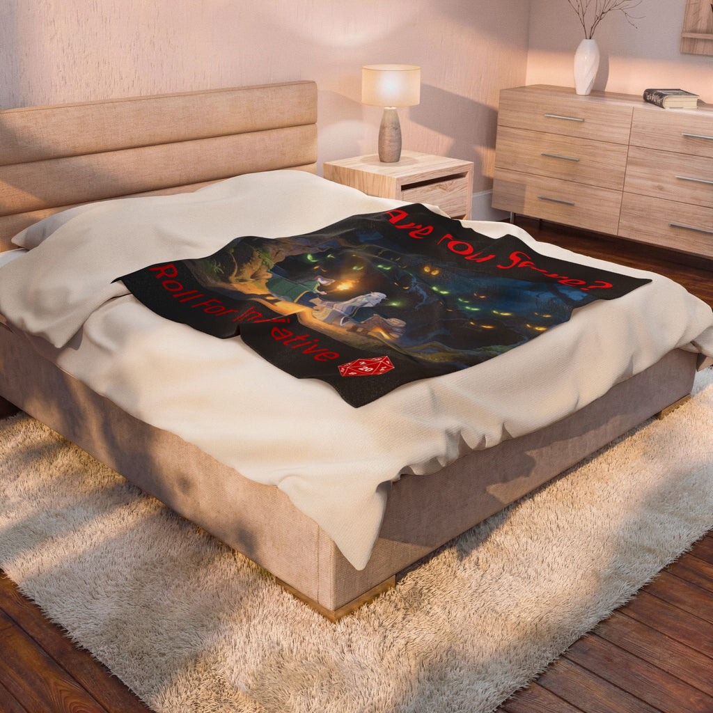 One More Roll — Fantasy Game Night Plush Throw Blanket