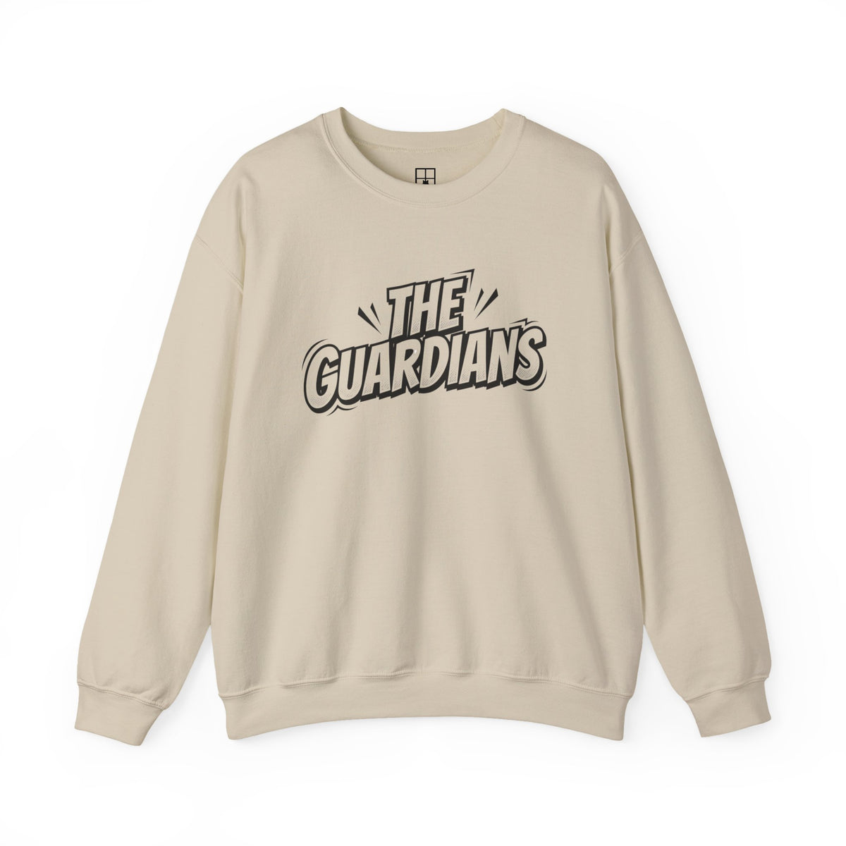 Two Watchers at the Moon — Guardians Cat & Child Crewneck Sweatshirt