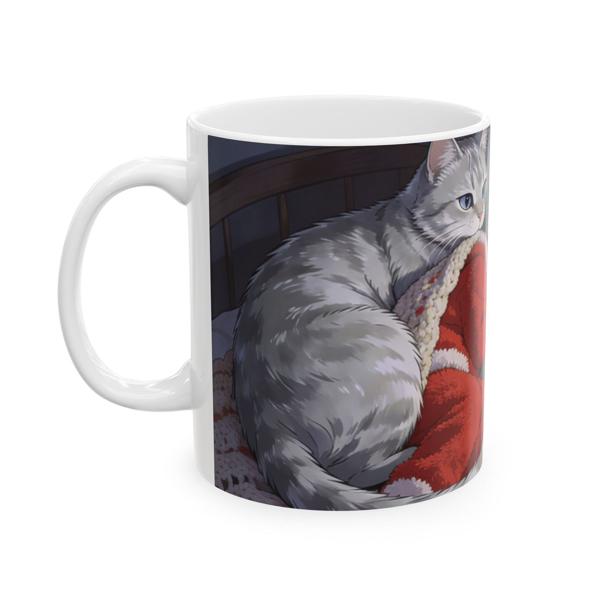 He Waits by the Tree — Christmas Eve Cookies & Milk Mug, 11 & 15 oz