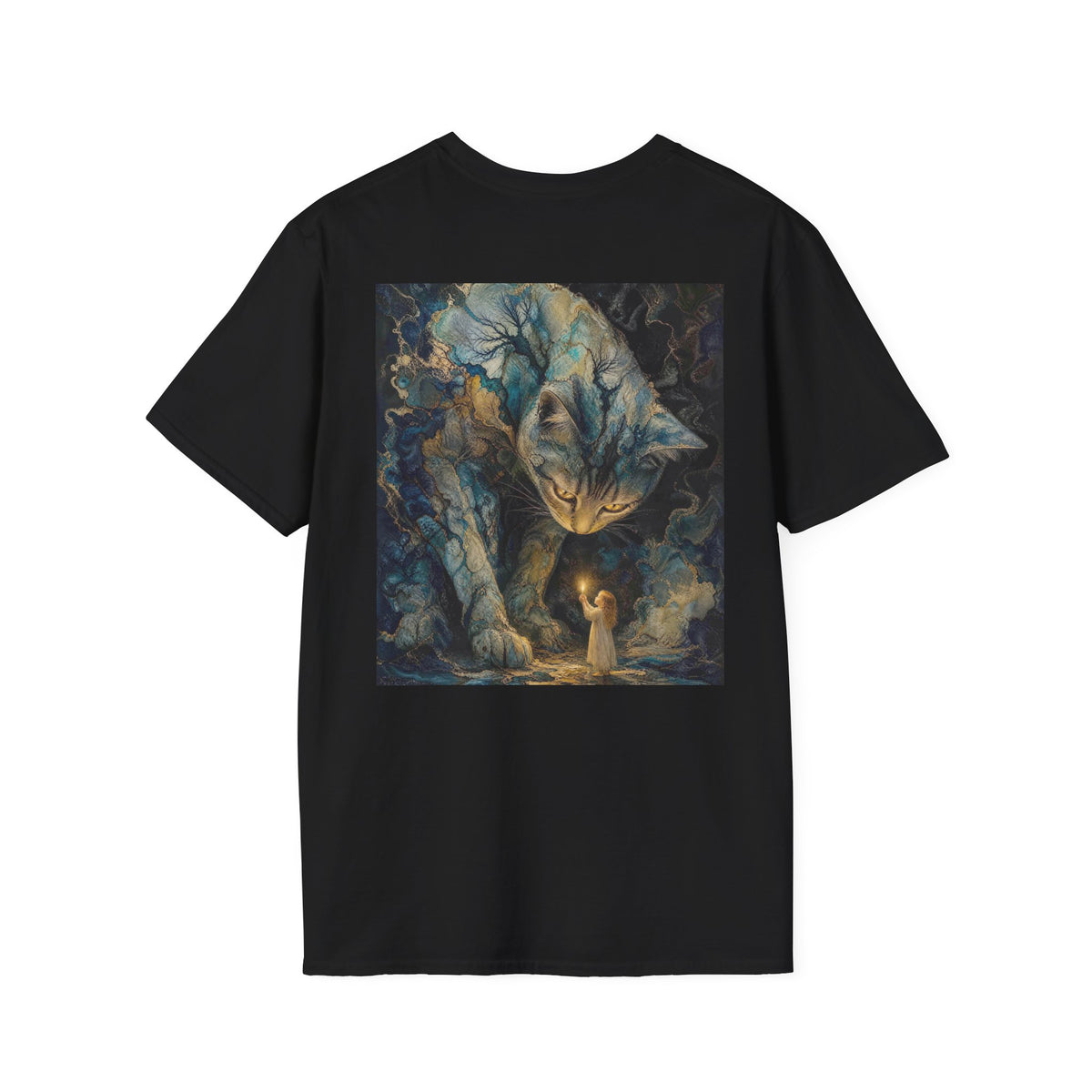 The Ink Guardian Brushstroke Cat T-Shirt