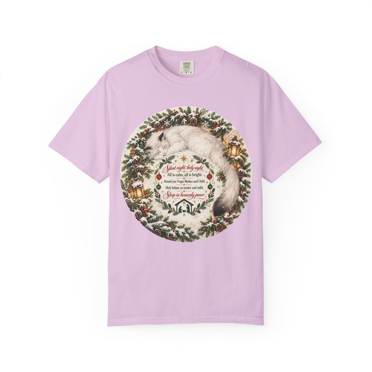 Silent Night Carol — Christmas Cat Tee (All I Want for Christmas Is You)
