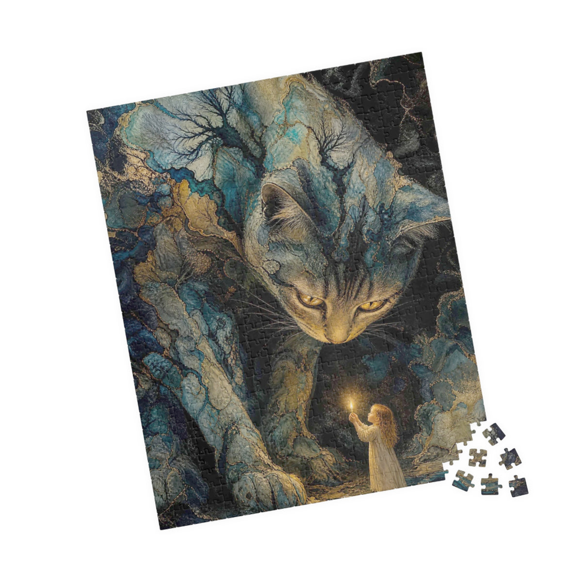 The Enchanted Watch — Mystical Cat & Child Jigsaw Puzzle, 110–1014 pc