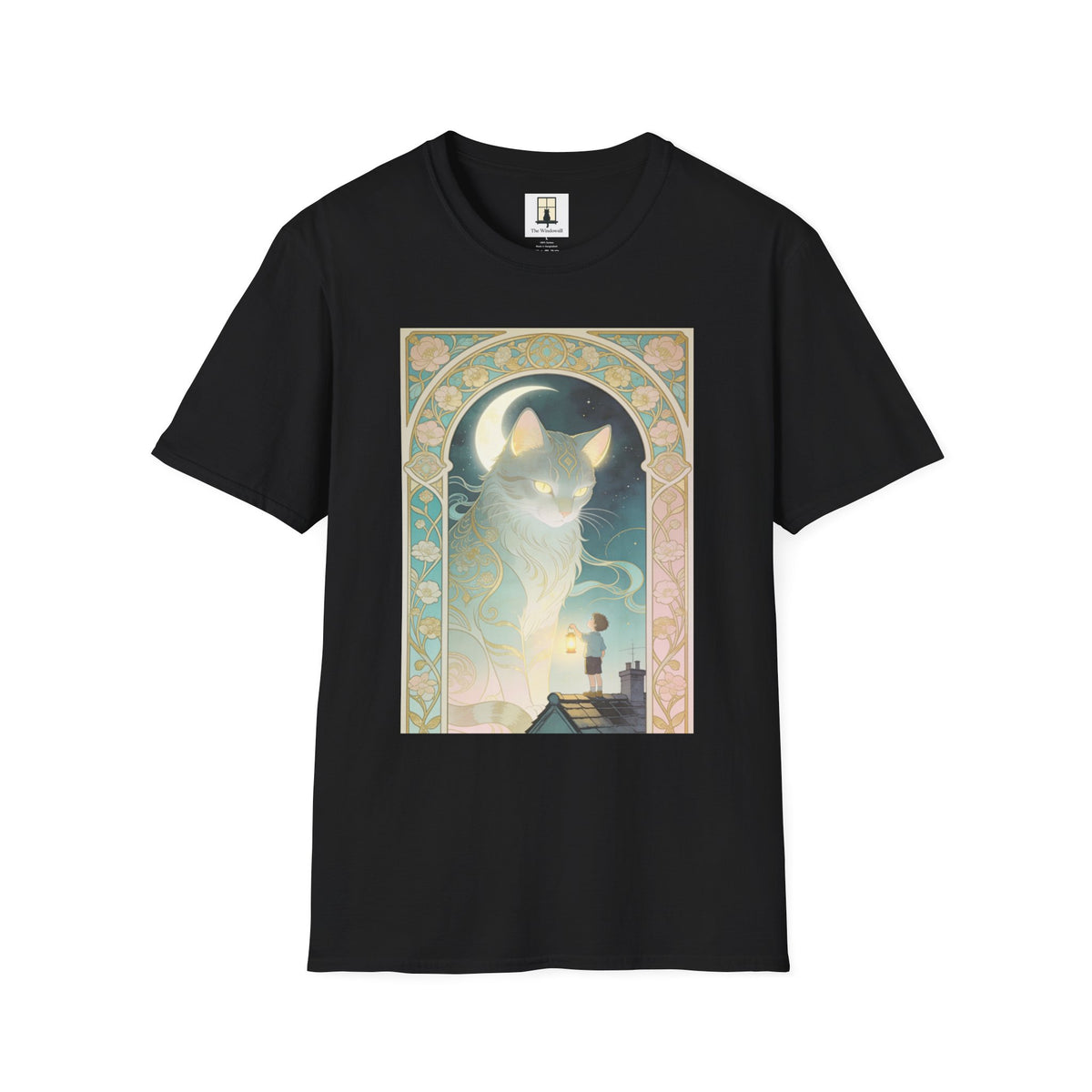 Ethereal Art Nouveau - Cat Graphic T-shirt
