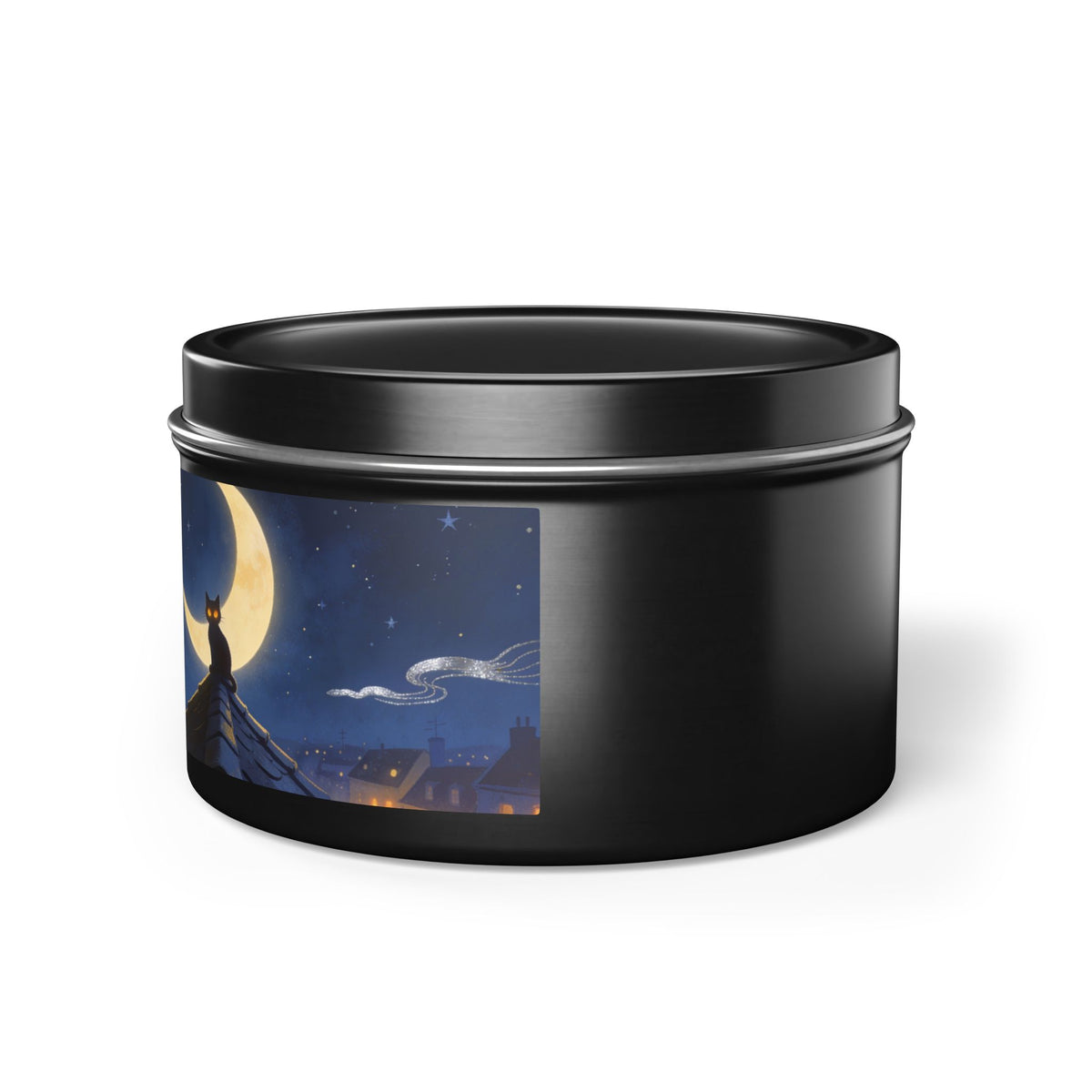 The Window Watcher — Moonlit Cat Tin Candle