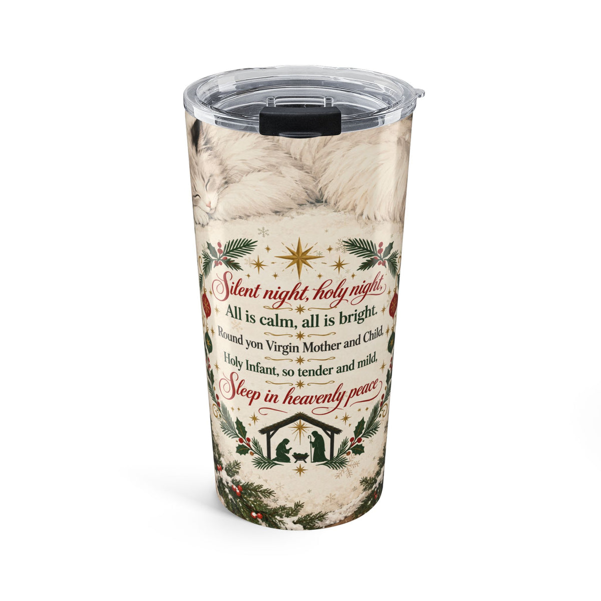 Silent Night Carol — 20oz Nativity Travel Tumbler