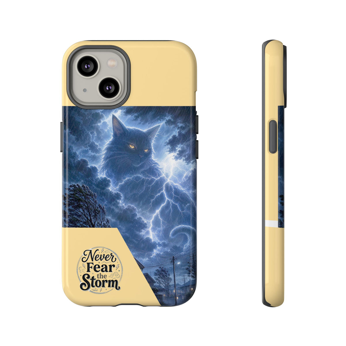 Never Fear the Storm — Lightning Cat iPhone Case