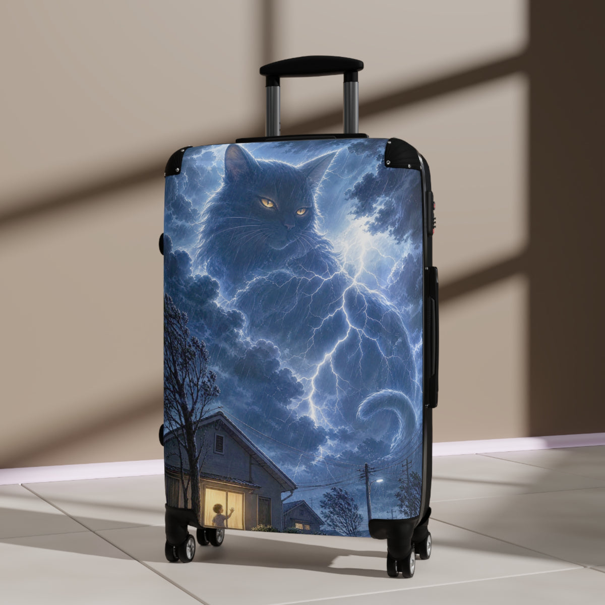 Storm Watcher on the Go — Lightning Cat Suitcase, S M L