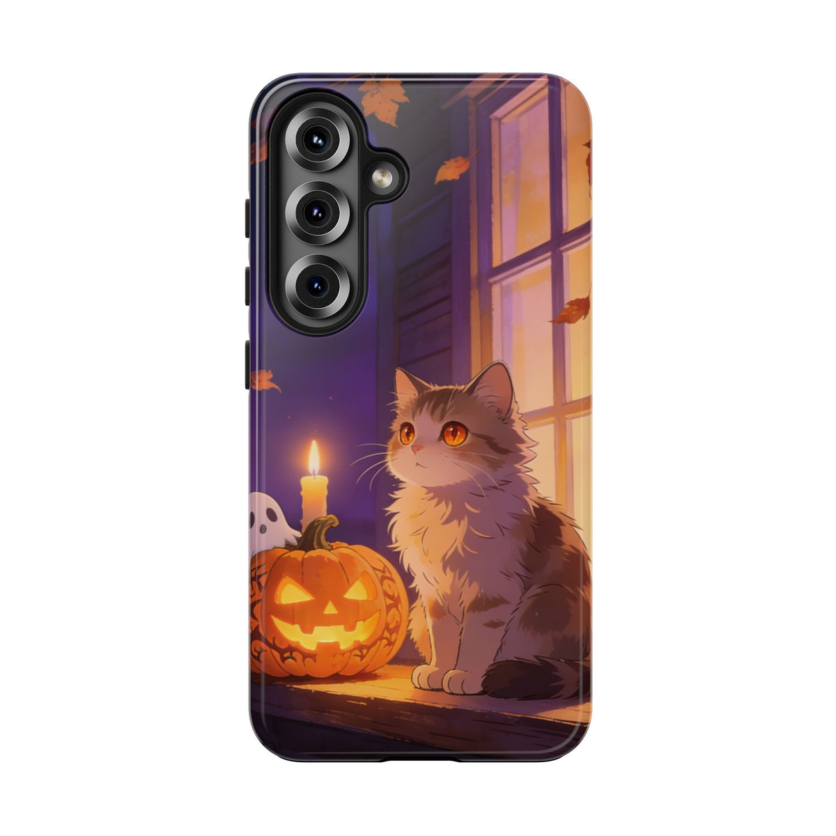 The Porch Watcher - Halloween Cat Tough Phone Case