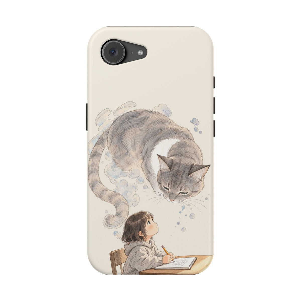 Guarded Dreams — Child & Cat MagSafe Phone Case