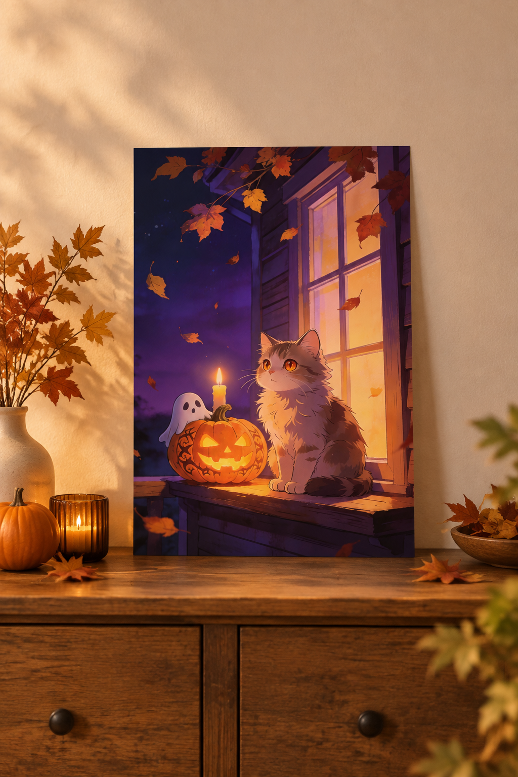 The Porch Watcher - Guardian Cat at Twilight
