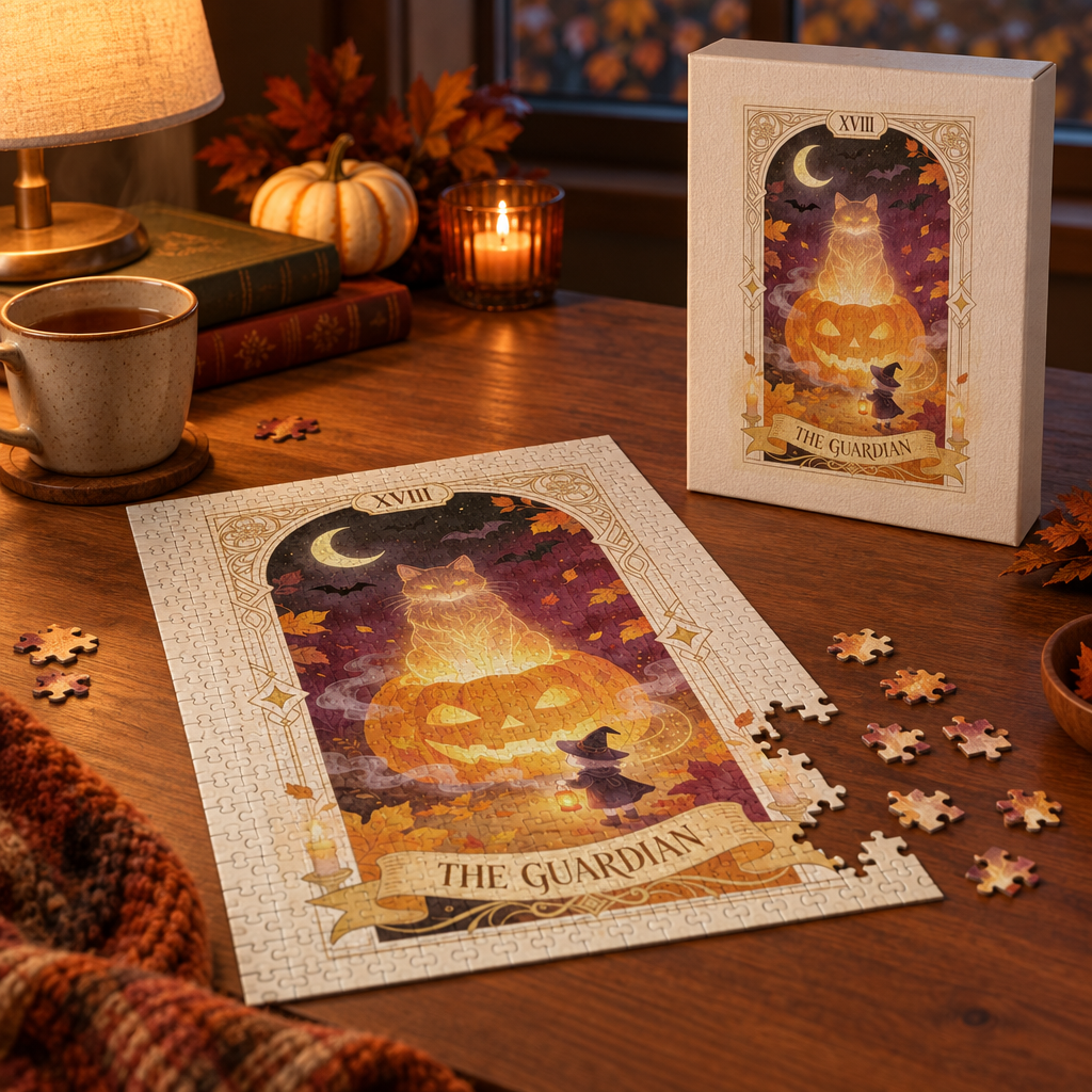 Draw Your Guardian — Halloween Cat Jigsaw Puzzle, 110–1014 pc