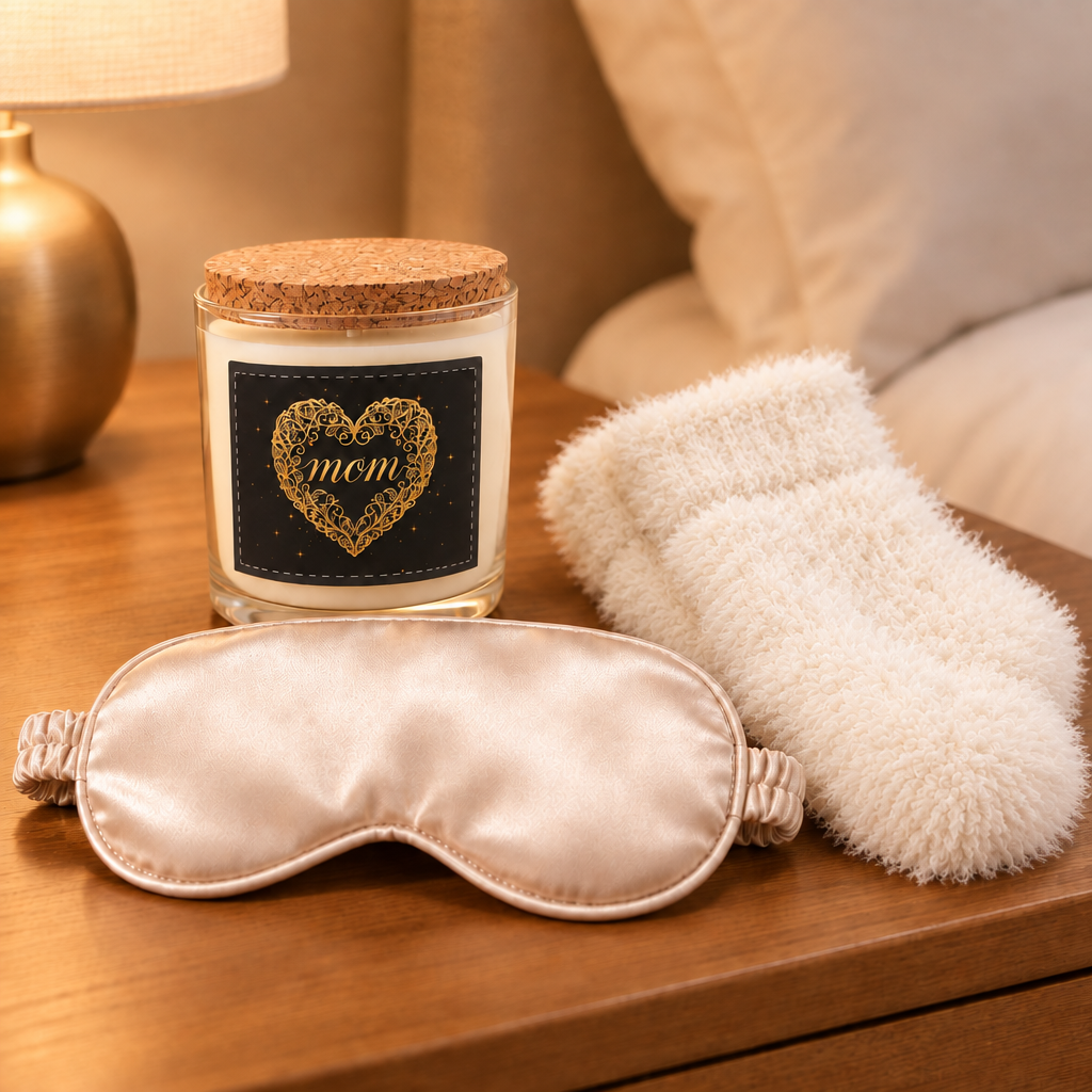 Mom Soy Wax Candle & Eye Mask Gift Set