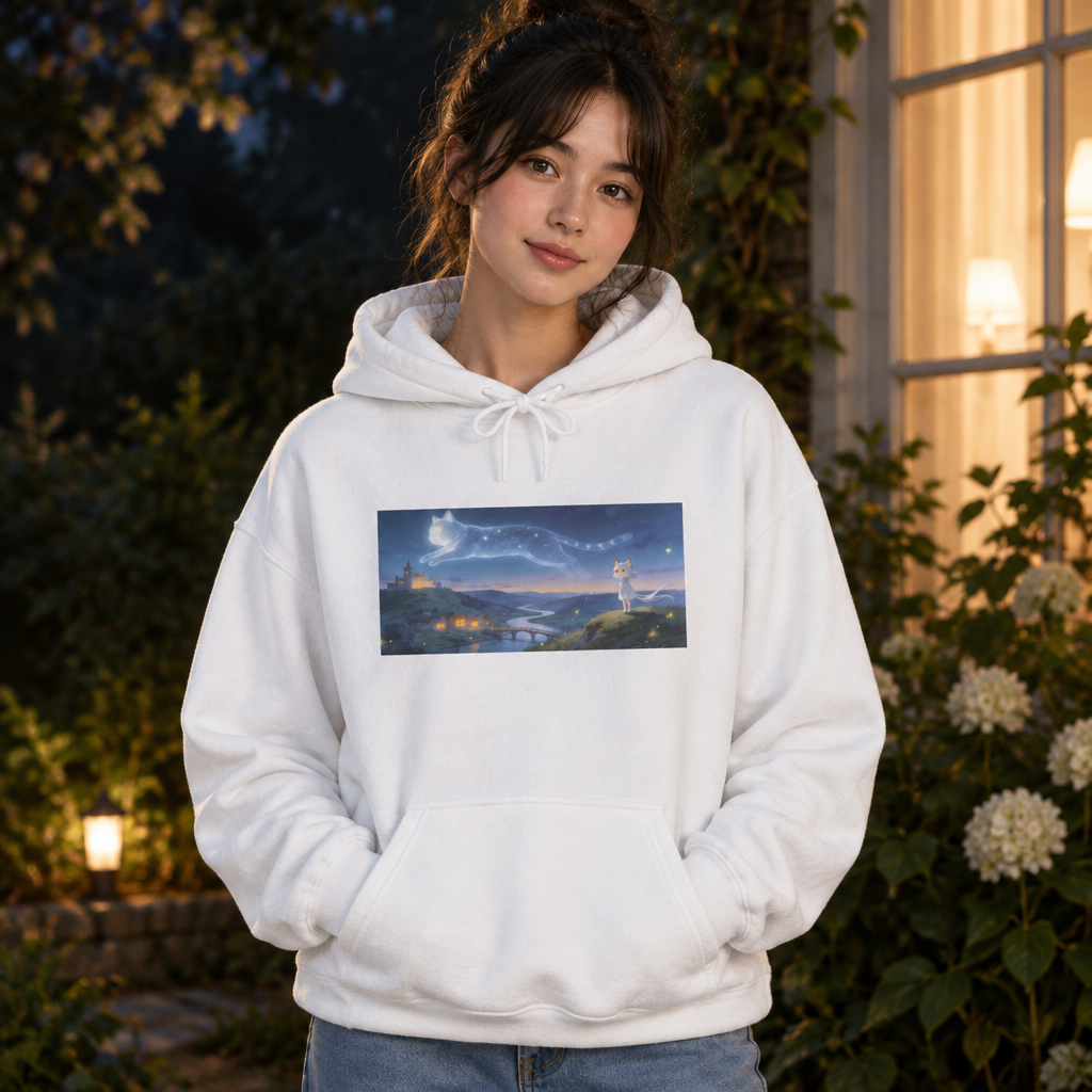 He Walks the Night With You — Cat Constellation Hoodie