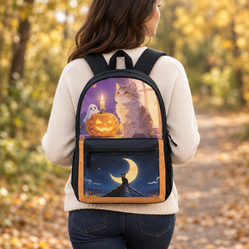 The Nightfall Guard — Halloween Cat Backpack