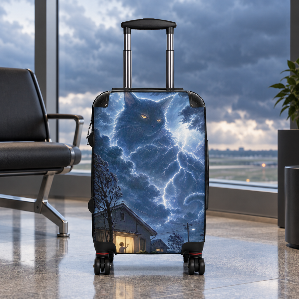 Storm Watcher on the Go — Lightning Cat Suitcase, S M L