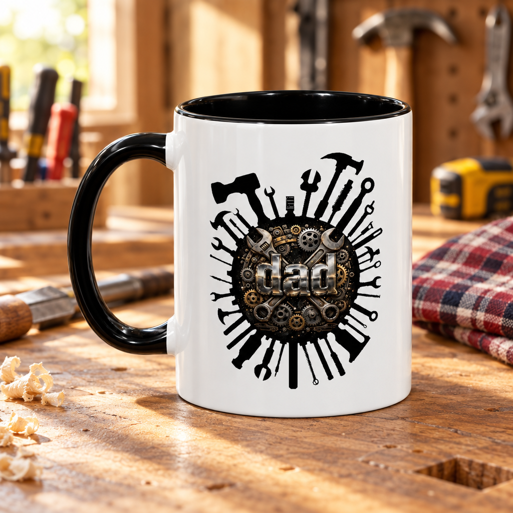 Team Dad — Varsity DAD Coffee Mug, 11 or 15 oz