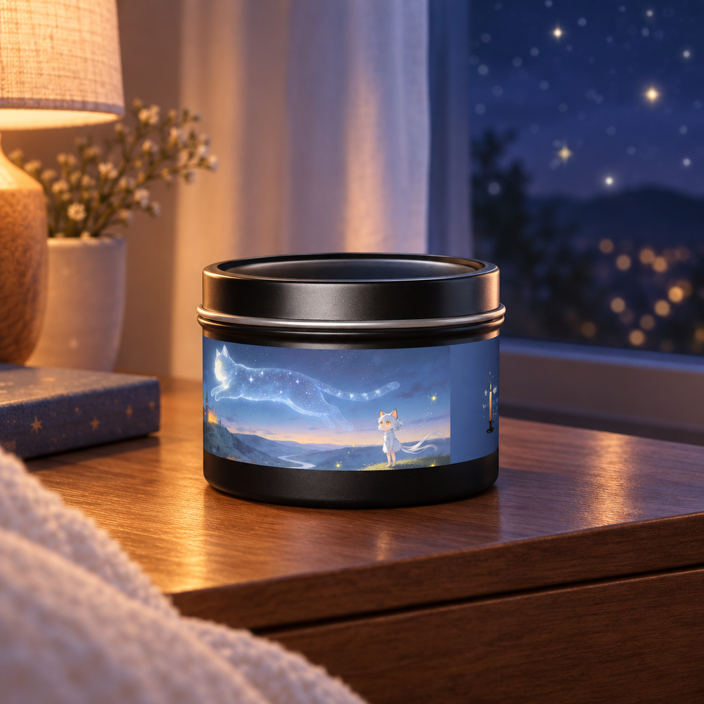 Watching Over Your Wishes — Cat Constellation Tin Candle